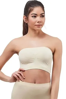 Genel Markalar Kadın Dikişsiz Body Askısız Straplez Kadın Ten Büstiyer Sütyen 860