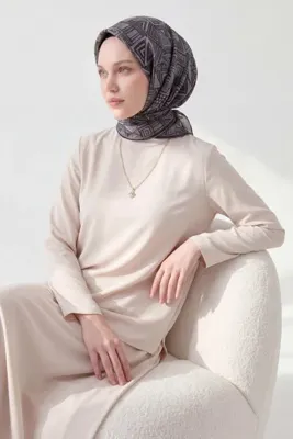 Silk Home Soft Eşarp Geometrik Siyah