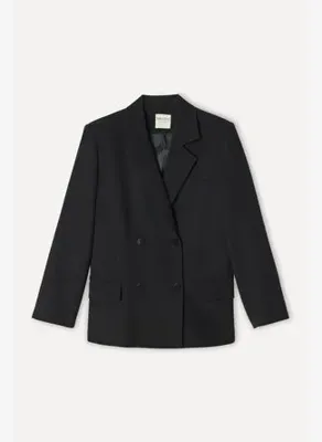 Mudo Kadın Siyah Oversize Blazer Ceket