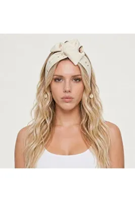 Bukiro Oceana Pearl Telli Bandana  deniz kabuklu telli saç bandı tasarım bandana