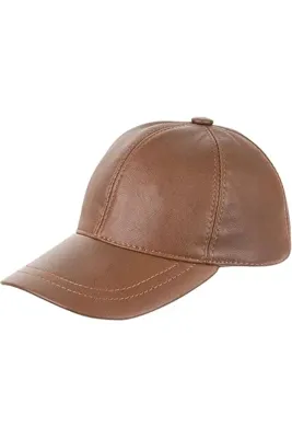 ERAT TİCARET , Hakiki Deri Unisex Beyzbol Şapkası