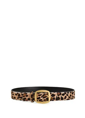 Dolce & Gabbana Leopar Desenli Kadın Deri Kemer