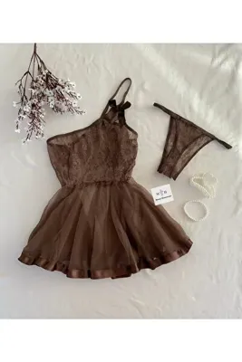 MH Moony Homewears Cream Brule Gecelik Iç Giyim Seti
