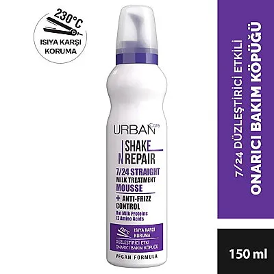 Urban Care Shake N Repair Saç Köpüğü 7/24 Straight Milk 150 ml