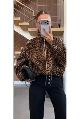WEXA Leoparlı tasarım ceket