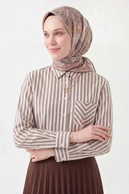 Silk Home Soft Eşarp Authentic Gül Kurusu
