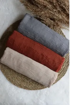 Genel Markalar Bambu Kraş Şal 3 ‘lü Set Bej,kiremit,gri