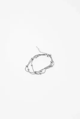 Opia JEWELRY ÇELİK ÜÇLÜ DORİKA GÜMÜŞ RENK KARARMAZ BİLEKLİK