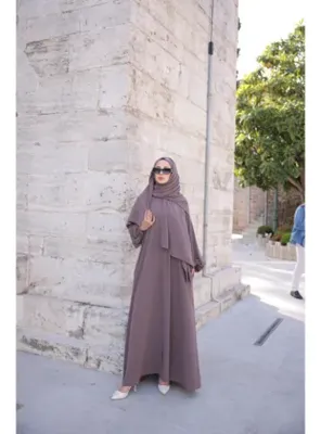 Kadeem Giyim FÜRUZAN ABAYA-Vizon