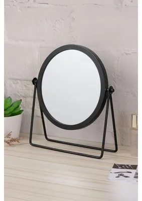 Str Store Masa Üstü 15 cm Tek Taraflı Siyah Yuvarlak Dönen Metal Masa Aynası CIN714SY
