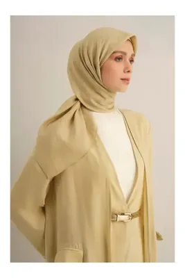 ARMİNE Şık Modern Eşarp İkili Renk Mavi Eşarp