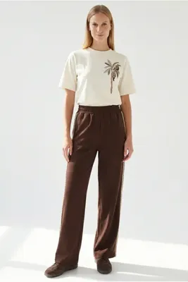 Allyco Yanları Şeritli Bağcıklı Regular Örme Pantolon