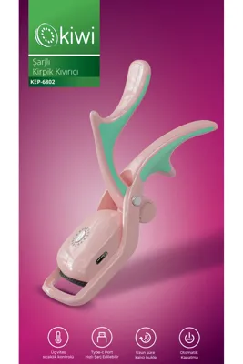 Kiwi Kep-6802 3 Isıtma Kademeli Şarjlı Kirpik Kıvırıcı