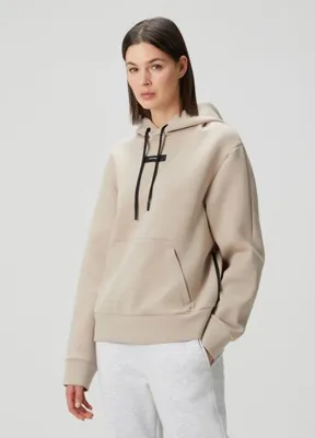 On Focus Tech Bej Kapüşonlu Sweatshirt