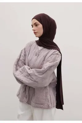 Fresh Scarfs Bambu Penye Şal Acı Patlıcan