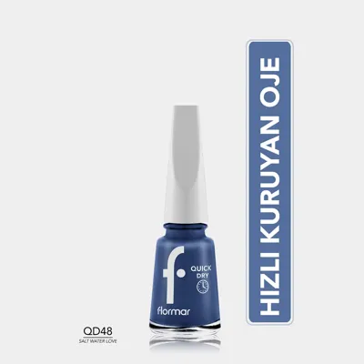 Flormar Quick Dry Hızlı Kuruyan İnce Yapılı & Parlak Bitişli Oje (QD48 Salt Water Love) 8682536040600