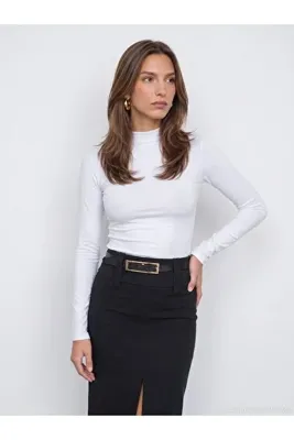 Dilvin 31433 Dik Yaka Top-Beyaz