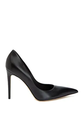 McQueen Siyah Deri Stiletto