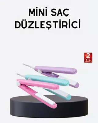 Lisinya Seyahat Tipi Mini Saç Düzleştirici – Seramik Kaplama, Hızlı Isınma, Kompakt Tasarım -
