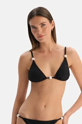 Dagi Siyah Üçgen Bikini Üst