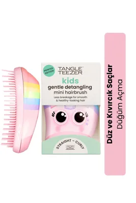 Tangle Teezer Small Original Pink Unicorn Çocuk Düğüm Açıcı Saç Fırçası-Tarak(Düz ve Kıvırcık Saçlar)