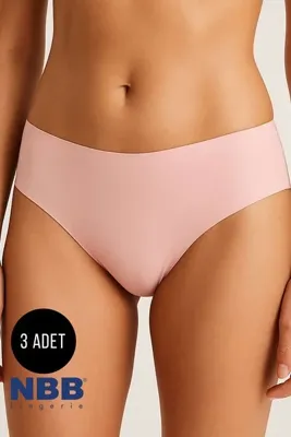 NBB Siyah Vizon Ten 3lü Lazer İz Yapmaz Kesim Basic Külot