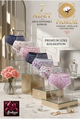 Afrodizyac 7’li Desenli %100 Pamuk Slip