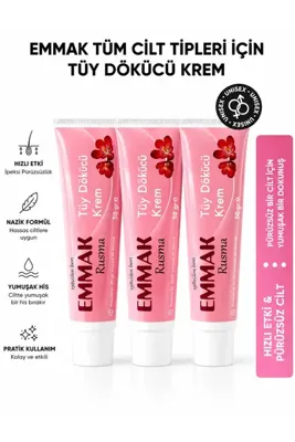 Çare Burada Emmak Rusma - Tüy Dökücü Krem 50 gr 3 Adet