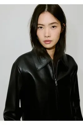 MANGO Woman Faux leather zip jacket