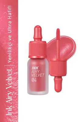 Peripera Uzun Süre Kalıcı ve Hafif Formüllü, Kadife Bitişli Tint PERIPERA Ink Airy Velvet (4 Pretty Pink)
