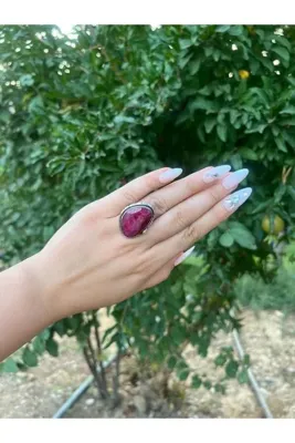 Genel Markalar ROBİNSİLVERMARDİN1 OTANTİK TASARIM KÖK YAKUT TAŞLI YÜZÜK MODELİMİZ