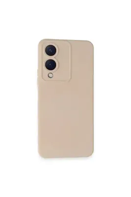 Candourmass Vivo Y17S Kılıf Nano içi Kadife Silikon - Pudra