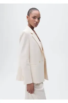 MANGO Woman Düz Kesim Blazer Ceket