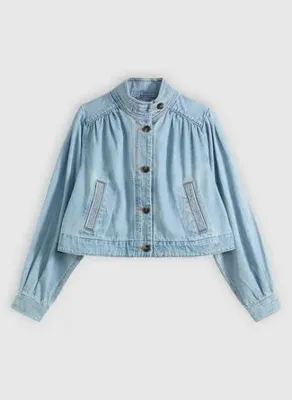 Levi's Mavi Kadın %100 Pamuk Mont PARKER PRETTY SHORT COAT HELLO PEOP