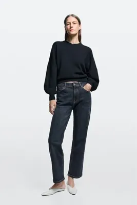 Massimo Dutti Cropped yüksek bel straight fit jean