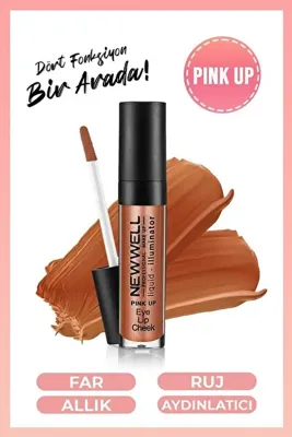New Well Liquid Illuminator 3 İn 1 Aydınlatıcı Allık 6 ML Sunset