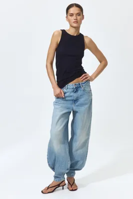 H&M Barrel High Waist Ankle Jeans