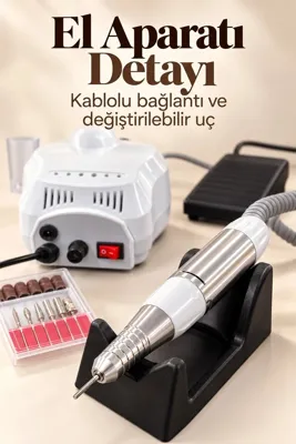 Toyigoo Tırnak Törpü Cihazı Metal Uçlar Ve Zımpara Bantlarıyla - Lisinya