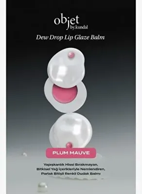 Kundal Nemlendirici Parlak Bitişli Renkli Dudak Balmı Objet by KUNDAL Dew Drop Lip Glaze Balm (Plum Mauve)