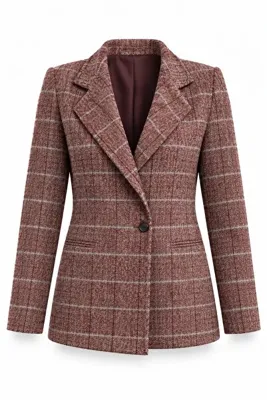 5in1Canpolat Mürdüm Balıksırtı Yün Blazer Ceket