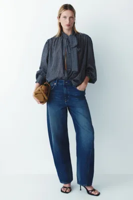 H&M Fiyonk Yakalı Bluz