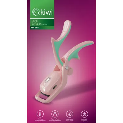 Kiwi 3 Isıtma Kademeli Şarjlı Kirpik Kıvırıcı KEP-6802
