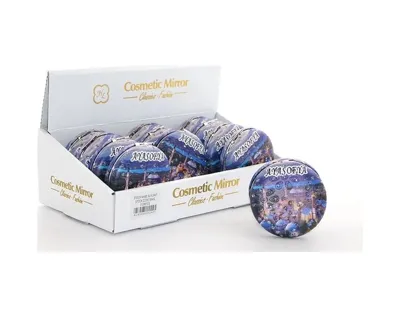 magicool Taşlı İstanbul Tasarımı El Aynası Kalın Alk2487 Sarı