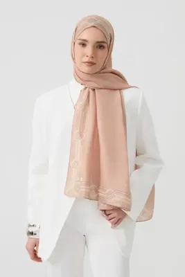 QEF Cotton Twill Şal İnterlock Pudra