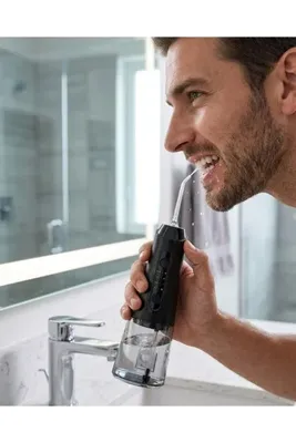 MarkEntegra Kablosuz Ağız Duşu 4 Mod 5 Başlık IPX7 Su Geçirmez Derin Temizlik