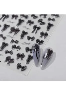 Misyul 5D Tırnak Sticker Yapışkanı Siyah Kurdaleli Beauty Yazılı MIS-3520