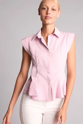 DeFacto %100 Pamuk Fitted Kolsuz Poplin Gömlek