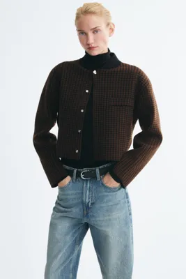 H&M Omuzları Vatkalı Hırka