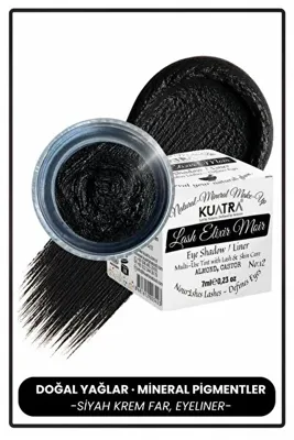 KUATRA Lash Elixir Noir Eye Shadow/Liner Multi-Use Tint with Lash &Skin Care