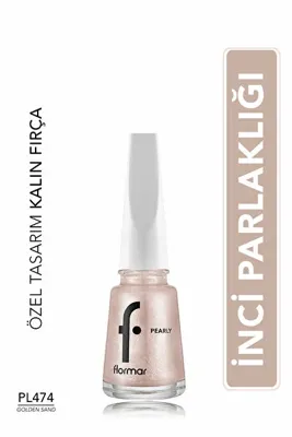Flormar Oje Parlak Bitişli Sedefli - Pearly - 474 Golden Sand